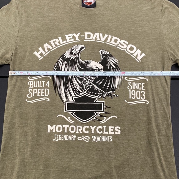 Harley-Davidson Mens Military Babe Green T-Shirt - Small - Picture 7 of 8